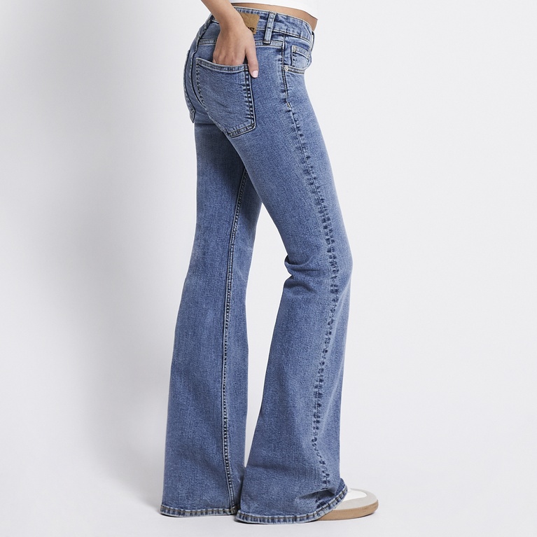 Low waist flare jeans "Bell" Blue Used